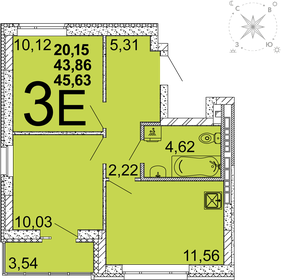 49,8 м², 2-комнатная квартира 5 780 000 ₽ - изображение 53
