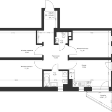 Квартира 83,2 м², 3-комнатная - изображение 2