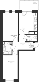 67,3 м², 2-комнатная квартира 9 217 360 ₽ - изображение 49