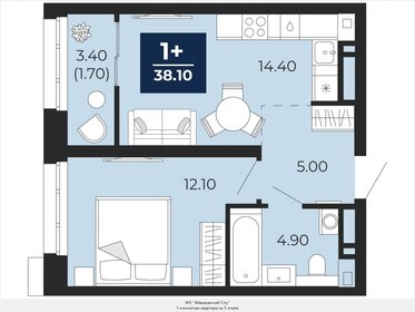 Квартира 38,1 м², 1-комнатная - изображение 1