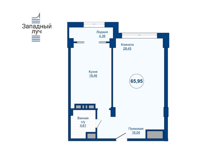 66 м², 2-комнатная квартира 7 914 000 ₽ - изображение 1