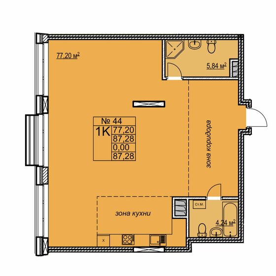 87,3 м², 2-комнатная квартира 31 430 000 ₽ - изображение 1