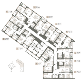 34,5 м², 1-комнатная квартира 7 100 000 ₽ - изображение 45