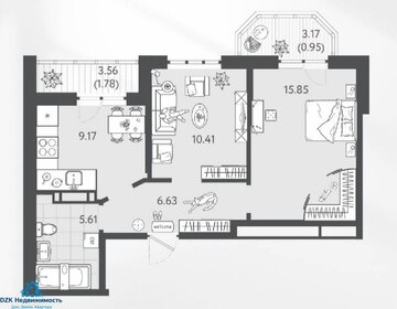 Квартира 50,4 м², 2-комнатная - изображение 5