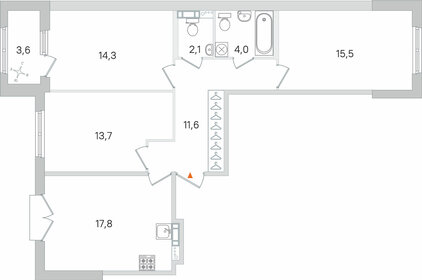 Квартира 80,8 м², 3-комнатная - изображение 1