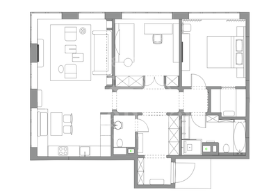 Квартира 92,1 м², 3-комнатная - изображение 1