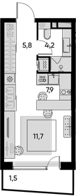 32,1 м², 1-комнатная квартира 18 447 068 ₽ - изображение 42