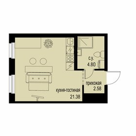 30,6 м², квартира-студия 4 590 000 ₽ - изображение 7