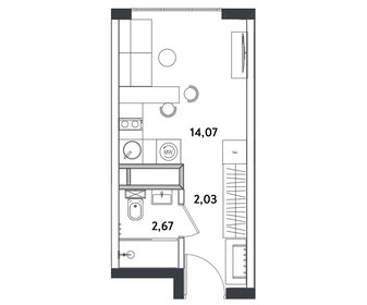 19,3 м², апартаменты-студия 5 635 000 ₽ - изображение 54