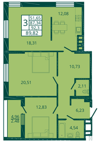 100 м², 4-комнатная квартира 7 950 000 ₽ - изображение 77