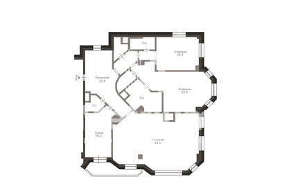 Квартира 187 м², 3-комнатная - изображение 2