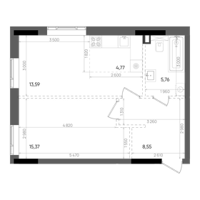 57,7 м², 2-комнатная квартира 11 647 320 ₽ - изображение 53