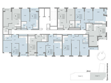 53 м², 2-комнатная квартира 5 400 000 ₽ - изображение 81