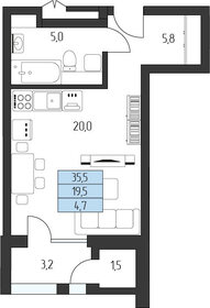 Квартира 32,9 м², студия - изображение 2