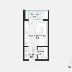 Квартира 25,2 м², студия - изображение 5