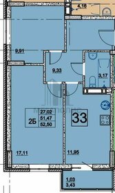 Квартира 52,5 м², 2-комнатная - изображение 1