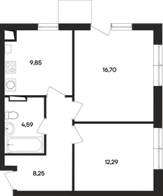 Квартира 51,7 м², 2-комнатная - изображение 1