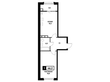 46,2 м², 1-комнатная квартира 4 375 140 ₽ - изображение 11