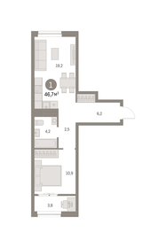 52 м², 1-комнатная квартира 9 700 000 ₽ - изображение 50