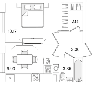 31,3 м², 1-комнатная квартира 7 600 000 ₽ - изображение 116
