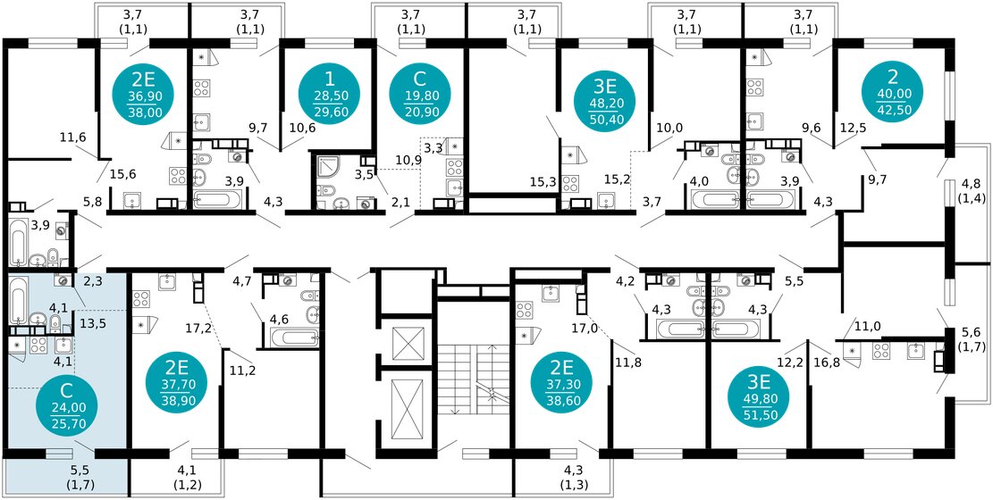 38,1 м², 1-комнатная квартира 13 235 860 ₽ - изображение 25