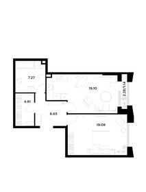 Квартира 56 м², 2-комнатная - изображение 1