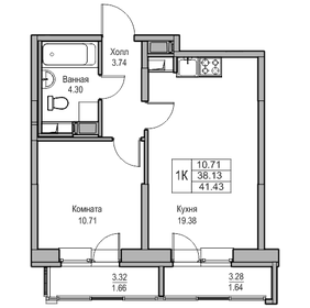 38,2 м², 1-комнатная квартира 7 816 716 ₽ - изображение 31