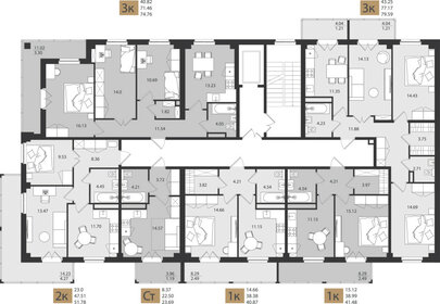 60,5 м², 3-комнатная квартира 6 500 000 ₽ - изображение 54