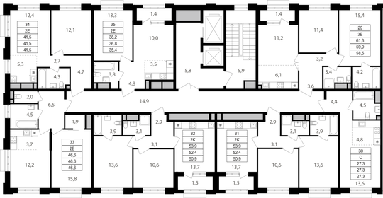 45 м², 2-комнатная квартира 12 750 000 ₽ - изображение 113