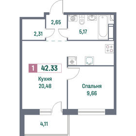 41,8 м², 1-комнатная квартира 6 881 035 ₽ - изображение 11