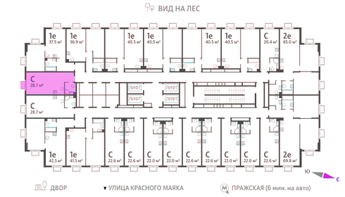 28,7 м², квартира-студия 11 829 623 ₽ - изображение 33