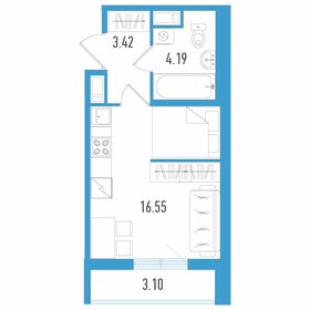 Квартира 25,1 м², студия - изображение 1