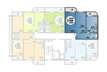 67 м², 2-комнатная квартира 5 700 000 ₽ - изображение 28