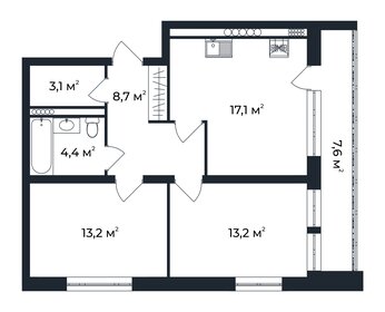 63,5 м², 2-комнатная квартира 12 192 000 ₽ - изображение 35