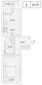 39,6 м², 1-комнатная квартира 5 824 704 ₽ - изображение 24