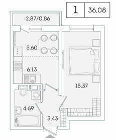 36 м², 1-комнатная квартира 5 699 000 ₽ - изображение 74