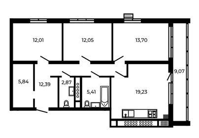 88 м², 3-комнатная квартира 12 002 530 ₽ - изображение 29