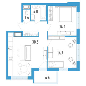 75,1 м², 2-комнатная квартира 17 300 000 ₽ - изображение 79