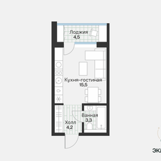 Квартира 25,2 м², студия - изображение 4