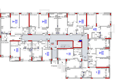 45,1 м², 1-комнатная квартира 5 300 000 ₽ - изображение 73