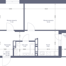 Квартира 52,9 м², 2-комнатная - изображение 3