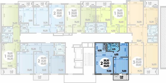 52,5 м², 2-комнатная квартира 6 150 000 ₽ - изображение 37