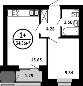 34,6 м², 1-комнатная квартира 5 253 120 ₽ - изображение 30