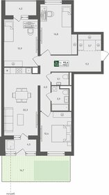 121,9 м², 3-комнатная квартира 10 560 000 ₽ - изображение 19