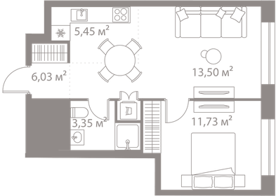 42,9 м², 2-комнатная квартира 16 200 000 ₽ - изображение 58
