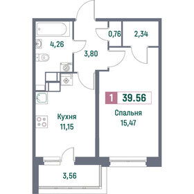 Квартира 39,6 м², 1-комнатная - изображение 1