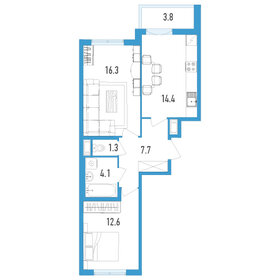 60,6 м², 2-комнатная квартира 8 350 000 ₽ - изображение 104