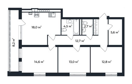 87,4 м², 3-комнатная квартира 10 817 078 ₽ - изображение 78