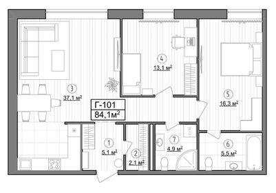 82,2 м², 2-комнатные апартаменты 24 660 000 ₽ - изображение 36