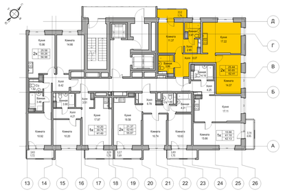 61,4 м², 2-комнатная квартира 11 135 056 ₽ - изображение 21